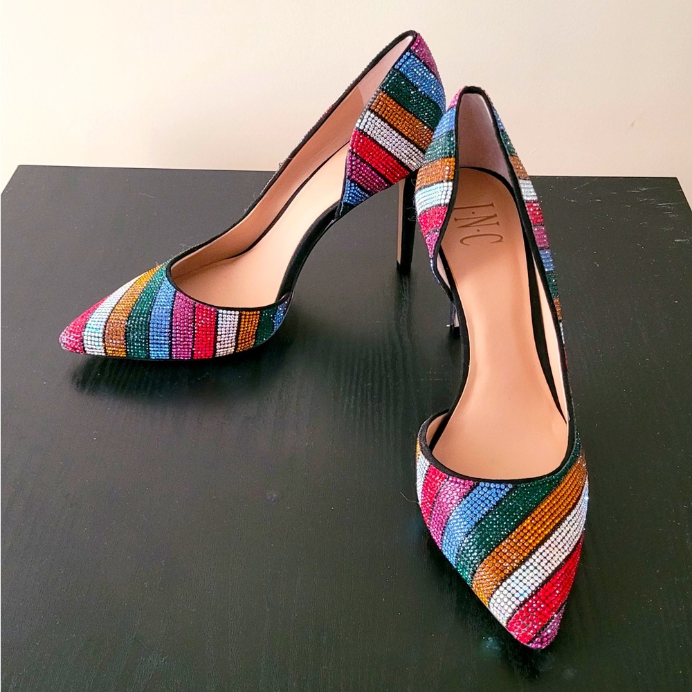 INC Ingra Bling rainbow heels